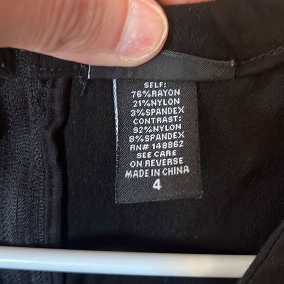 Torrid Black Woven Lace-Up Peplum Top Size 4X - Picture 7 of 9